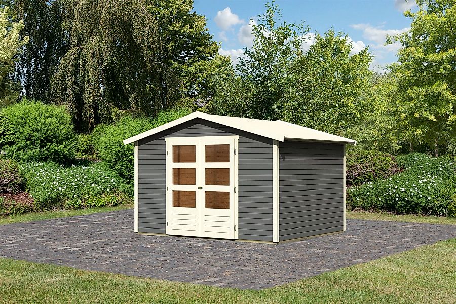 Karibu Gartenhaus ""Carlberg 4"", naturbelassen, anthrazit oder terragrau günstig online kaufen