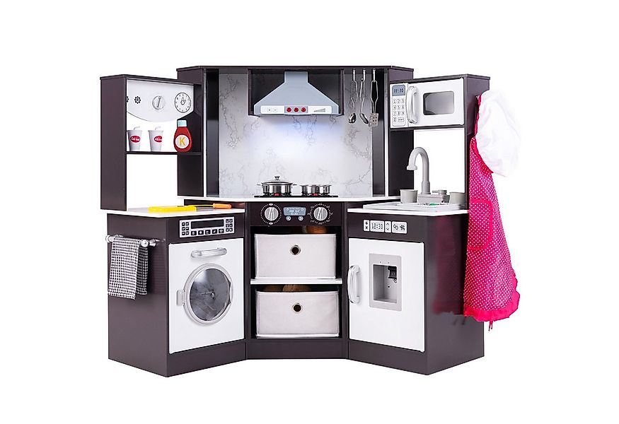 COSTWAY Spielküche, Kinderküche, Holzküche Eck, für Kinder günstig online kaufen