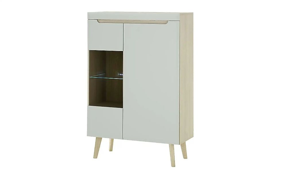 Vitrine  Malaren ¦ grün ¦ Maße (cm): B: 90 H: 134 Schränke > Vitrinen - Höf günstig online kaufen