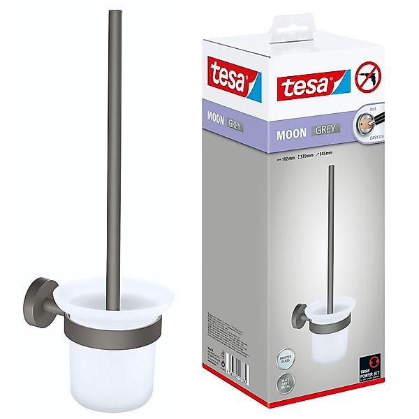 tesa WC-Reinigungsbürste "MOON Toilettenbürstenhalter" Packung 2 Stk. grau günstig online kaufen