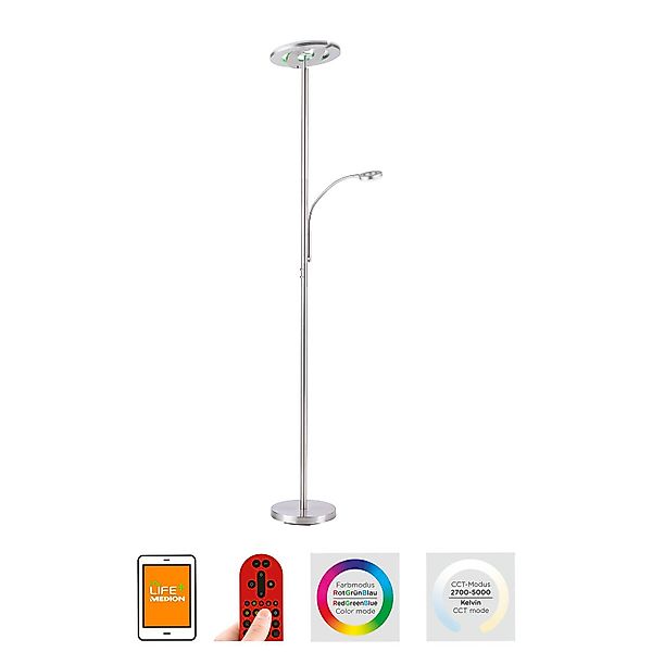 LED-Deckenfluter LOLAsmart Rocco mit Lesearm günstig online kaufen