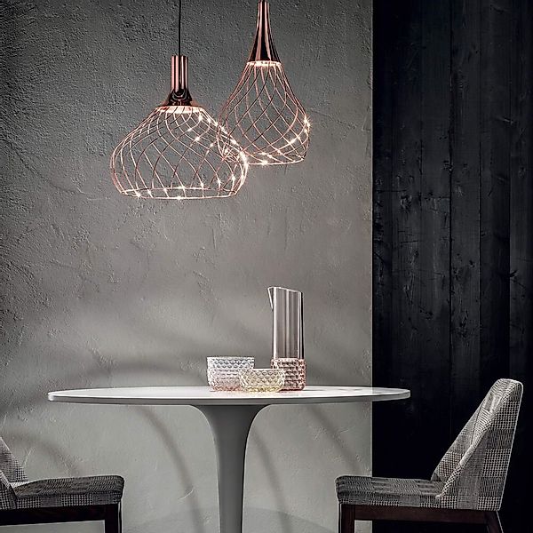 Vintage LED Pendelleuchte Mongolfier, kupfer, Ø 260 mm günstig online kaufen