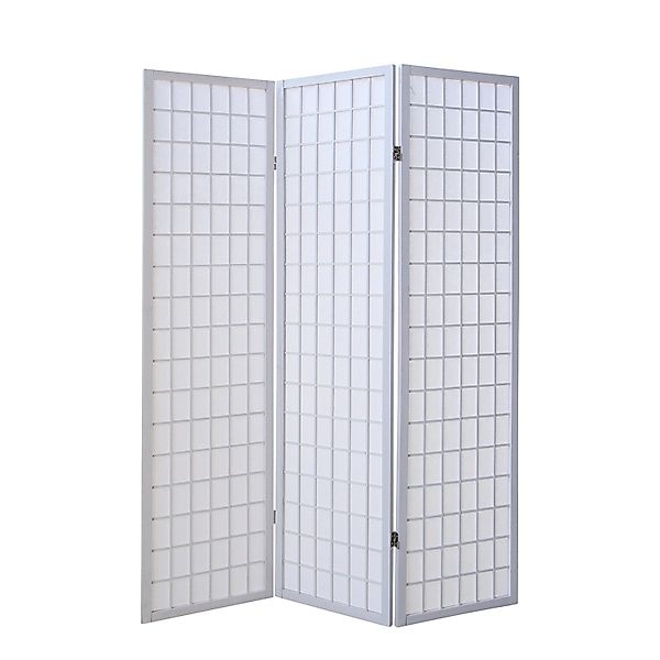 Homestyle4u 3-tlg. Paravent in Weiß 132x175 cm 260 günstig online kaufen