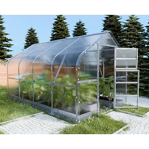 Klasika Greenhouses Drop KLASIKA Gewächshaus 10m2, 2,5m x 4m, 4 mm Polycarb günstig online kaufen