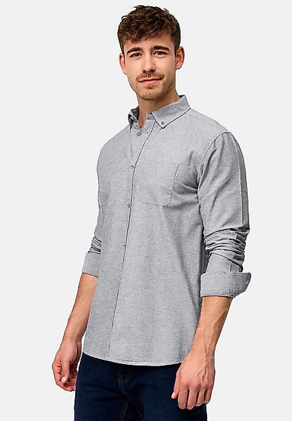 Indicode Langarmhemd Herren Kepner Herrenhemd Langarm mit Button-Down-Krage günstig online kaufen