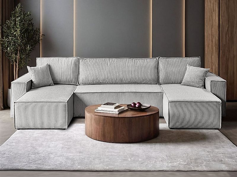 Lookway Wohnlandschaft CARLOS U CORD Gepolstertes Sofa in U-Form, Schlaffun günstig online kaufen