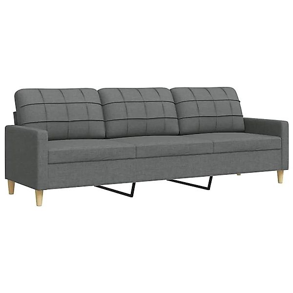vidaXL 3-Sitzer-Sofa Dunkelgrau 210 cm Stoff 4007415 günstig online kaufen