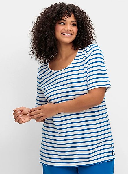 Sheego Rundhalsshirt "Rundhalsshirt", 1 Stk. günstig online kaufen