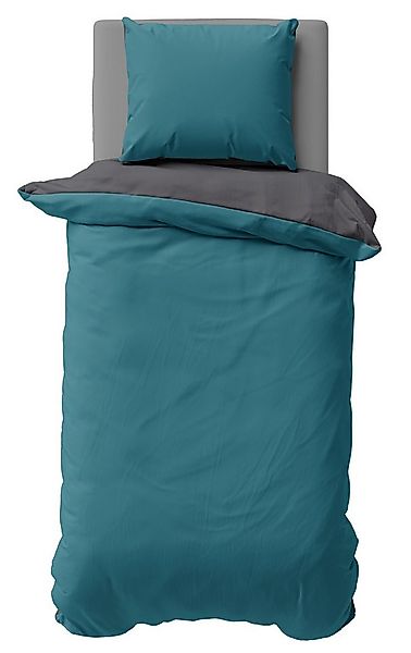 One Home Bettwäsche Doubleface, Biber, 2 teilig, Uni Wende, kuschelig flaus günstig online kaufen