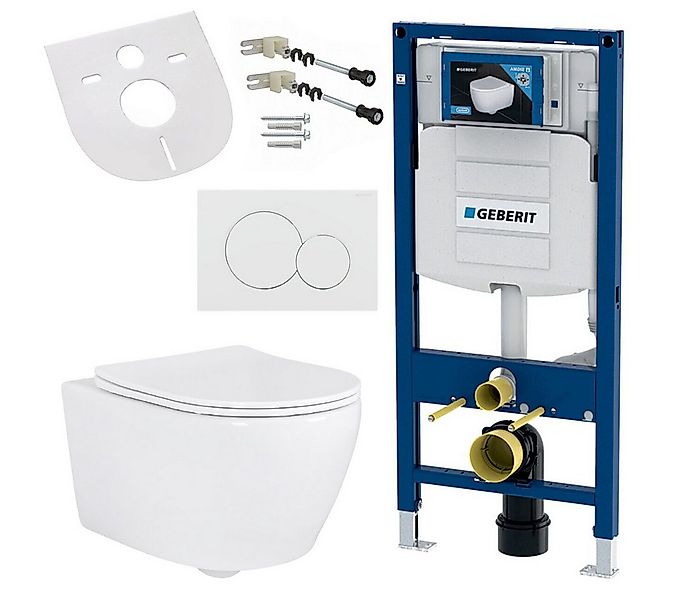 GEBERIT Tiefspül-WC GEBERIT-AL5513-SET, Spülrandloses Hänge-WC mit Softclos günstig online kaufen