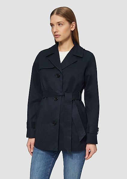 s.Oliver Funktionsjacke Kurzer Trench mit Gürtel günstig online kaufen