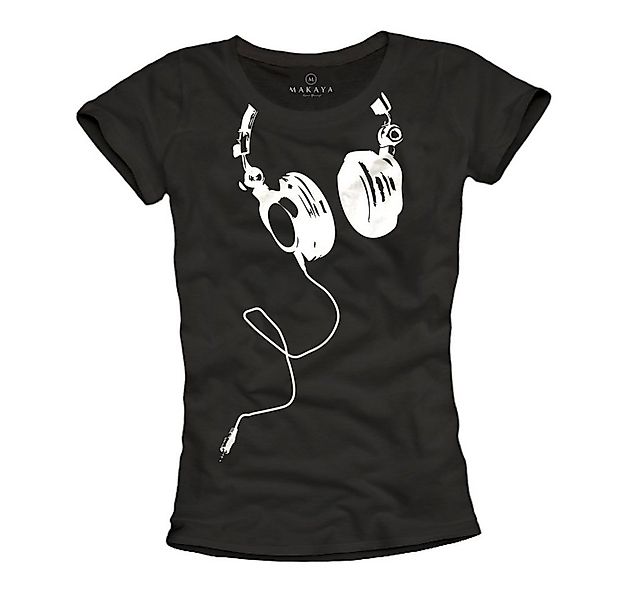 MAKAYA T-Shirt Kurzarm Damen Top Musik Hip Hop Rock Band Print Aufdruck Dam günstig online kaufen