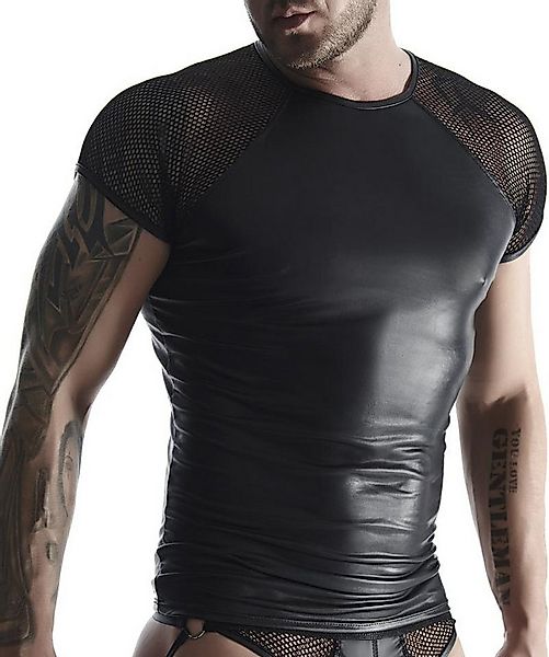 Regnes Fetish Planet T-Shirt Herren T-Shirt schwarz kurzarm aus wetlook Mat günstig online kaufen