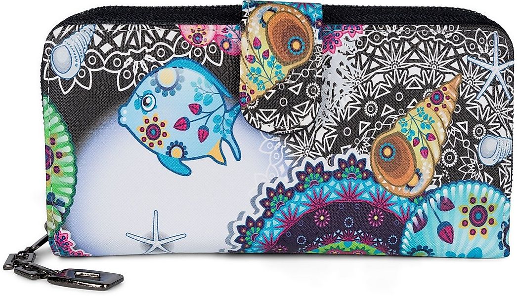 styleBREAKER Geldbörse Geldbörse mit Ethno Blumen und Blüten Muster (1-tlg) günstig online kaufen