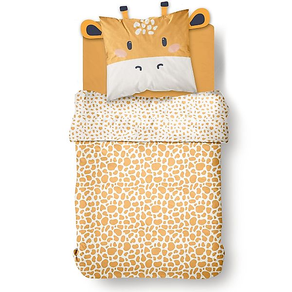 Familando Kinderbettwäsche Gelbe Giraffe 135x200 80x80 günstig online kaufen