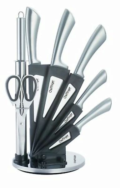 Cheffinger 8tlg. Messer-Set mit Messerblock schwarz Modell 1 günstig online kaufen