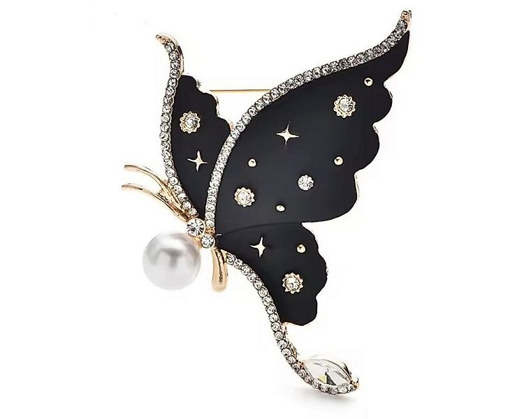 Dark-Desires Brosche Brosche fliegender Schmetterling in schwarz, Damen Bro günstig online kaufen