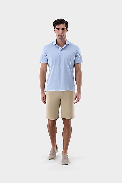 Poloshirt mit Mikro-Druck aus Schweizer Baumwolle günstig online kaufen