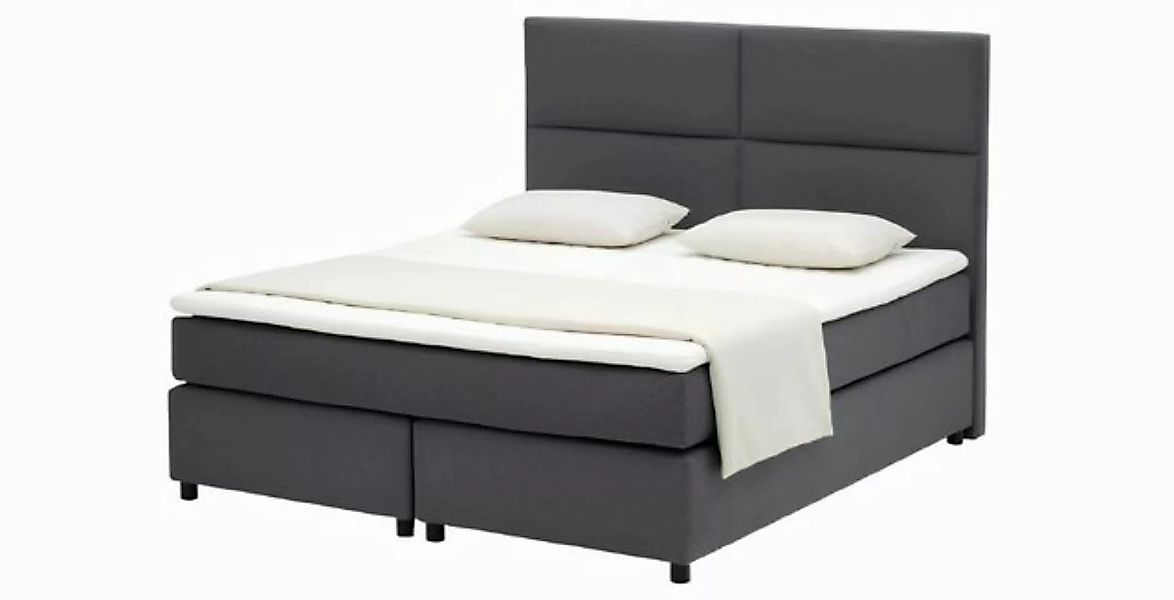 Xlmoebel Bett Neues Doppelbett mit hohem Polster und Leder-Textil-Bezug im günstig online kaufen