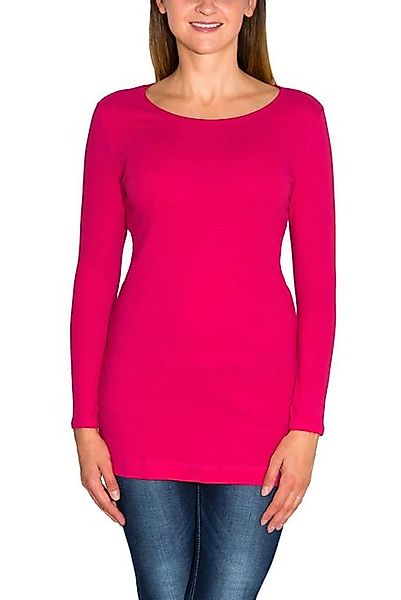 Alkato Langarmshirt Alkato Damen Langarm Longshirt günstig online kaufen