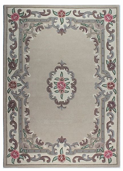 FLAIR RUGS Wollteppich "Aubusson" rechteckig 10 mm Höhe Wolle, Teppich, Woh günstig online kaufen