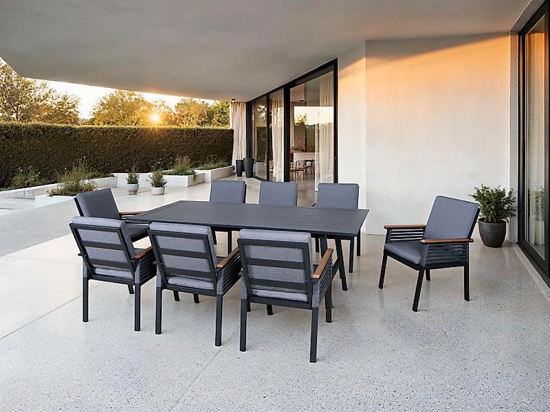 KONIFERA Garten-Essgruppe "Diningset "Edessa"" Set, 8 Sessel, Tisch 97x220x günstig online kaufen