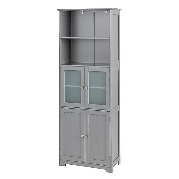 KOMFOTTEU Hochschrank Badezimmerschrank Badkommode mit Ablagen günstig online kaufen