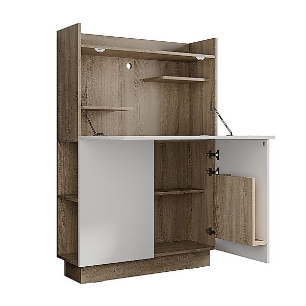 Vicco Regal-Schreibtisch Alena, Weiß/Sonoma, 85 x günstig online kaufen