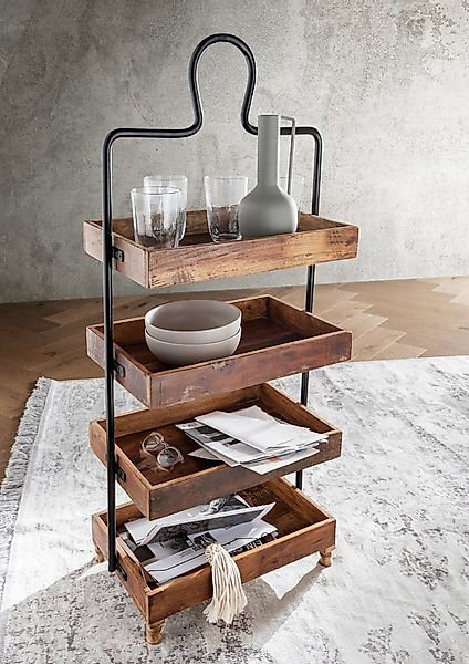 More2Home Standregal Etagere REGAL-1, Metall / Holz, 115 cm hoch günstig online kaufen