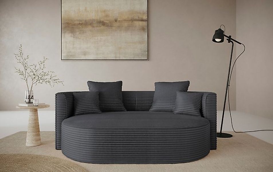 LeGer Home by Lena Gercke 2,5-Sitzer ISALIE, rundes Loungesofa, mit Kissen, günstig online kaufen