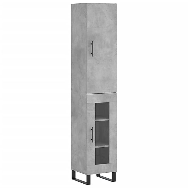 vidaXL Highboard Betongrau 34,5x34x180 cm Holzwerkstoff 3199069 günstig online kaufen