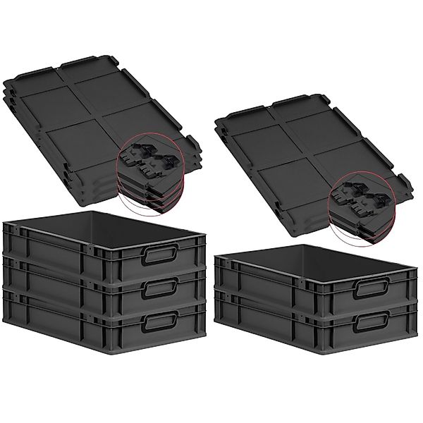 PROREGAL SuperSparSet 5x Eurobox Nextgen Color Mit Scharnierdeckel HxBxT 12 günstig online kaufen
