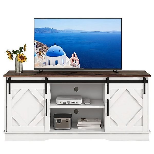 Odikalo TV-Schrank TV Stand Sideboard mit 2 Schiebetüren, einstellbare Rega günstig online kaufen