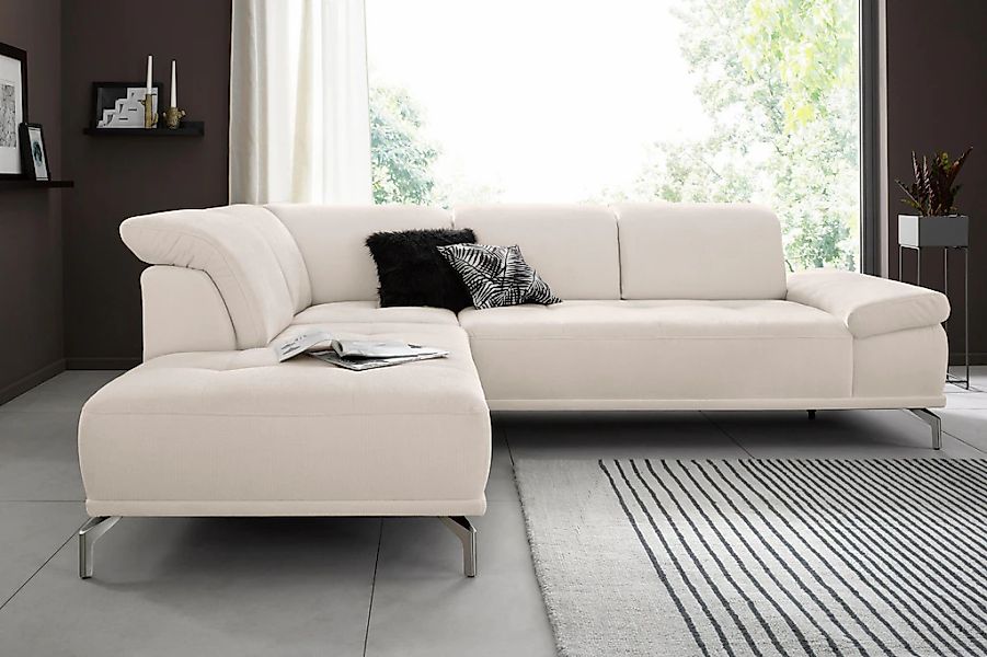 Home affaire Ecksofa "Caluna" Inkl.Sitztiefenverstellung, wahlweise mit Kop günstig online kaufen