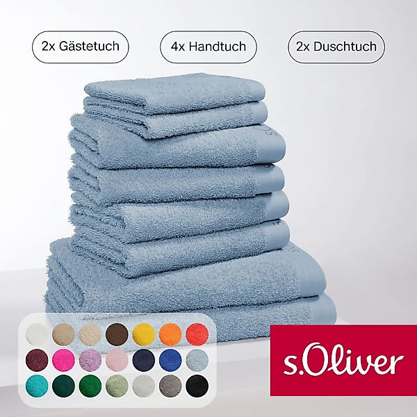 s.Oliver Handtuch Set "s.Oliver, Premium Qualität, 600 gr/m²" Set 8 Stk. Wa günstig online kaufen