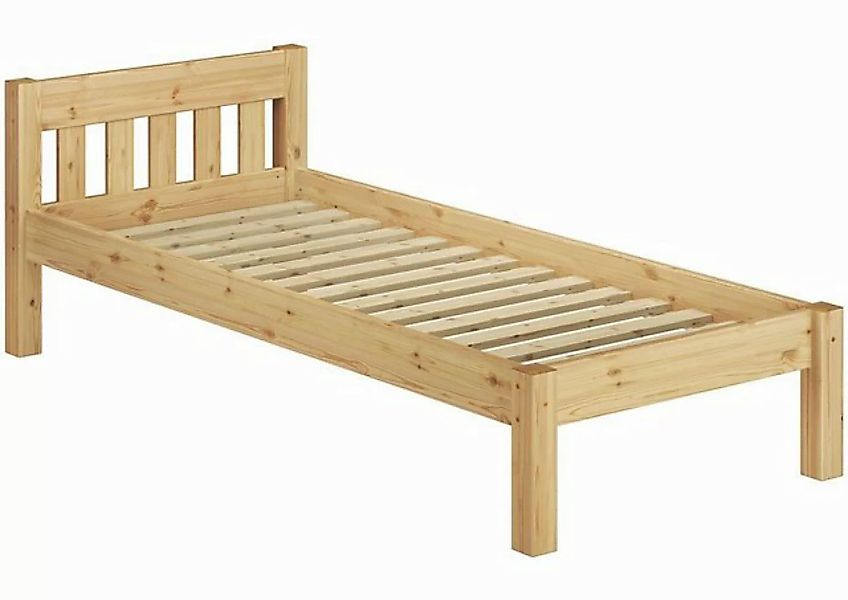 ERST-HOLZ Bett Schmales Sprossen-Einzelbett 80x200 Kiefer mit Rost, Kieferf günstig online kaufen