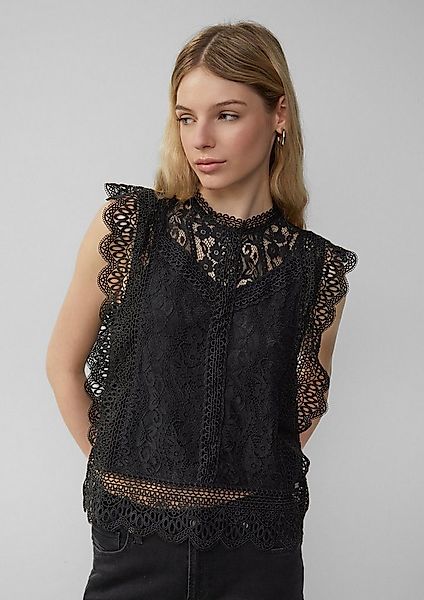 QS Blusentop Bluse Blusentop aus Spitze günstig online kaufen