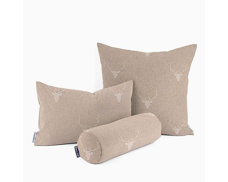 SCHÖNER LEBEN. Dekokissen SCHÖNER LEBEN. Kissenhülle Jacquard Hirschkopf Ge günstig online kaufen