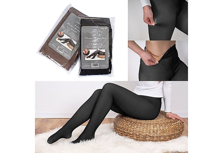 Mojawo Feinstrumpfleggings Da Thermostrumpfhose Strumpfhose Warm gefüttert günstig online kaufen