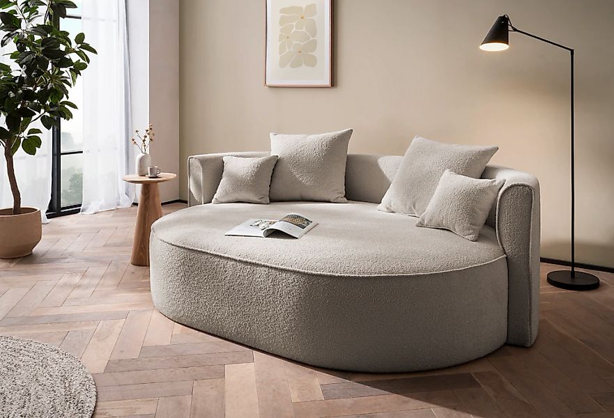 LeGer Home by Lena Gercke 2,5-Sitzer "ISALIE, rundes Loungesofa, mit Kissen günstig online kaufen