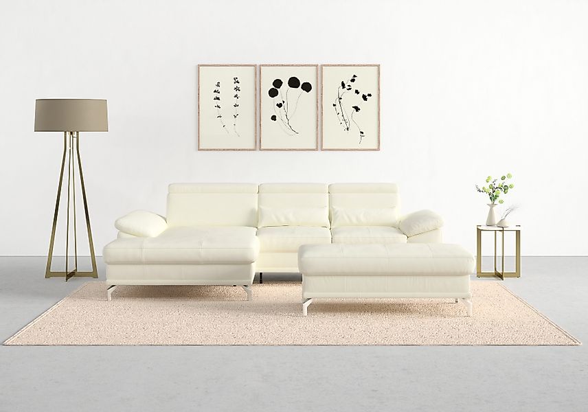 sit&more Ecksofa "Cabrio L-Form, B: 295 cm, mit Sitztiefen-, Arm- & Kopftei günstig online kaufen