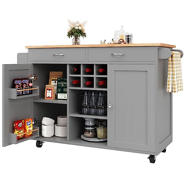 i@home Küchenwagen Moderne Kücheninsel(102×45×92cm), Küchenschrank, Multifu günstig online kaufen