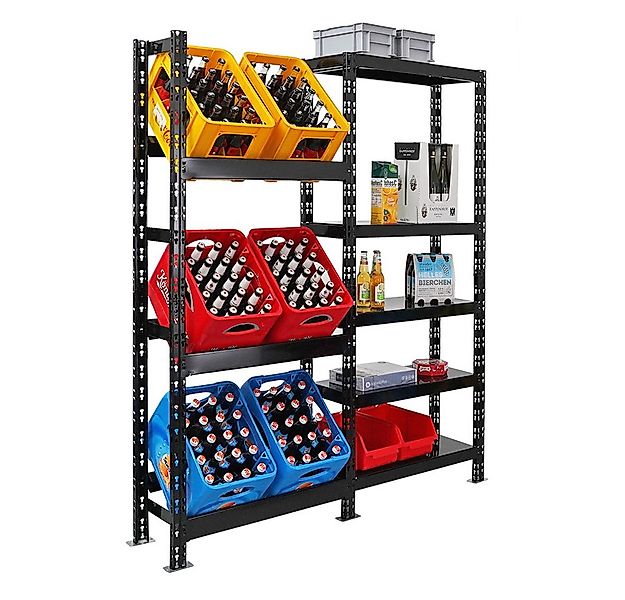 PROREGAL® Flaschenregal Getränkekistenregal GARDASEE 180x160x30cm 6 Kisten günstig online kaufen