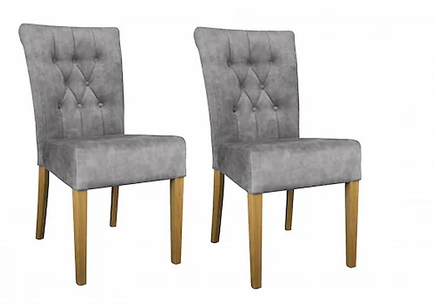 Home affaire 4-Fußstuhl »Ravenna«, (Set), 2 St., Samtvelours, Esszimmerstuh günstig online kaufen