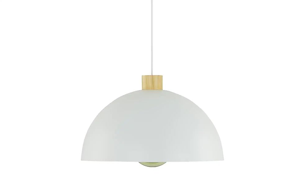 KHG Pendelleuchte  1-flammig  weiß/ Holz   ¦ weiß ¦ Maße (cm): H: 150  Ø: 4 günstig online kaufen