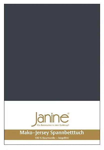 Janine Janine Spannbetttuch Mako-Feinjersey 5007 titan (78) Größe:  200x200 günstig online kaufen