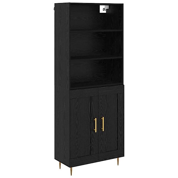vidaXL Highboard Wandmontiert 2 Stk Schwarz Eichen-Optik Holzwerkstoff 3416 günstig online kaufen