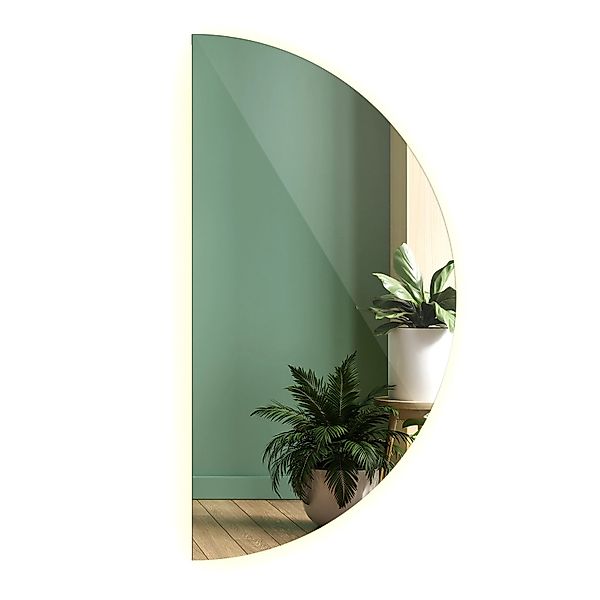 Tulup LED Spiegel Spiegel Halbkreis Mit LED-Licht 35x70 cm Halbrunder Spieg günstig online kaufen