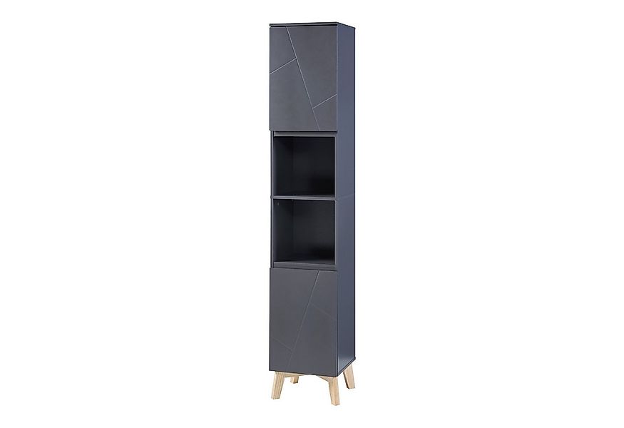 en.casa Hochschrank »Overath« Badschrank 160x30x30cm Grau günstig online kaufen