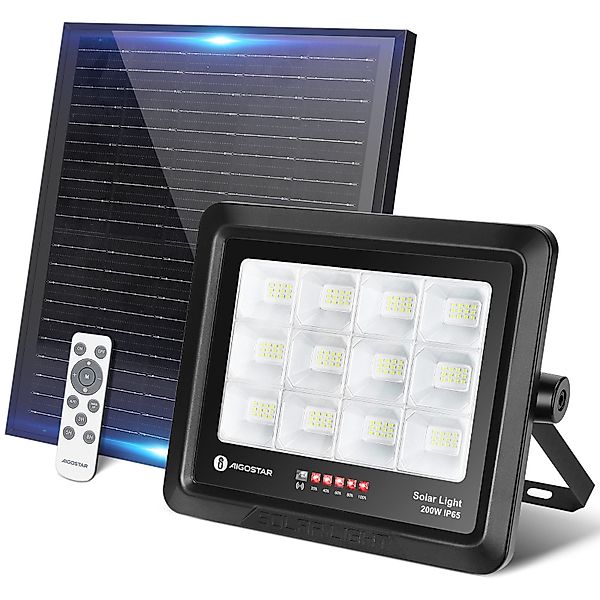 Aigostar Flutlichtstrahler Solarstrahler Außen Mit Fernbedienung günstig online kaufen